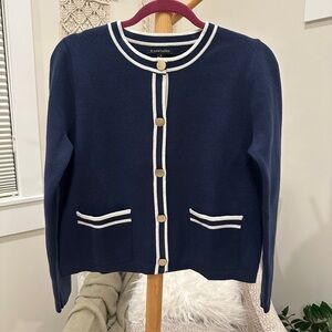 41 Hawthorn Navy Cropped Cardigan Jacket Women’s M